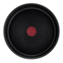 Комплект от 3 части Tefal Ingenio Black Stone, тиган 24/28 см, подвижна дръжка, незалепващо покритие, индикатор Thermo-Signal, черен