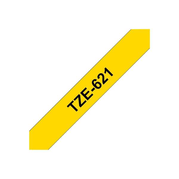 Brother laminated tape TZe-621 - Black on yellow