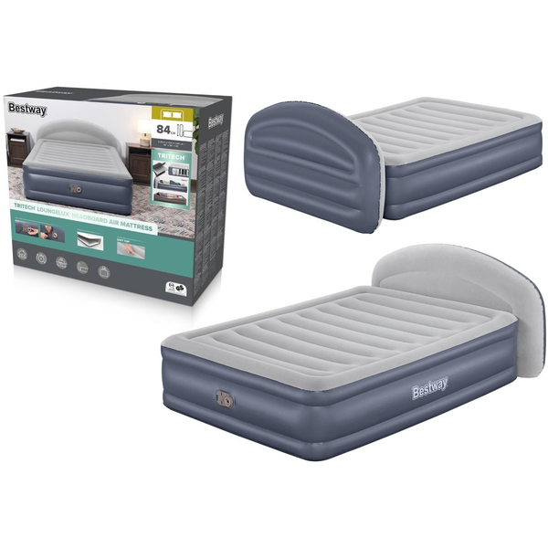 Bestway 671BD materasso ad aria Doppio materasso Blu, Grigio
