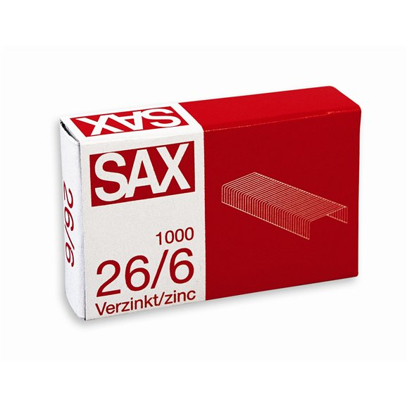Sax 26/6 Cink Tűzőkapocs (1000 db) (7330036000)