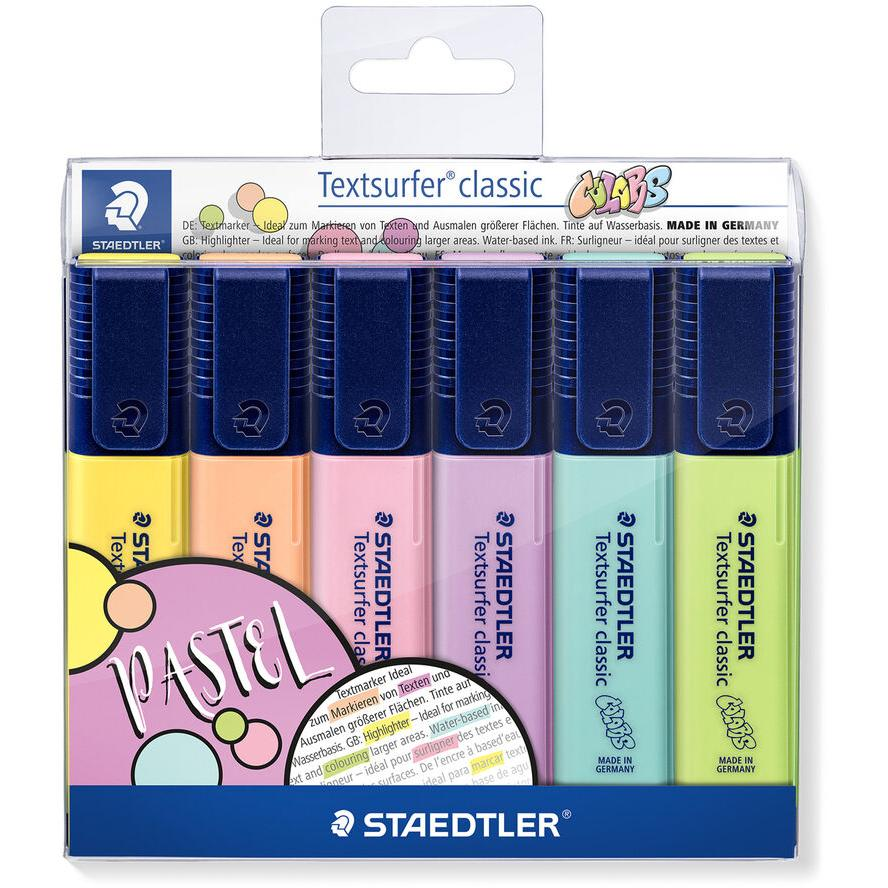 Staedtler Textsurfer Classic Pastel 1-5 mm Szövegkiemelő készlet 6 db - Vegyes (364 CWP6)