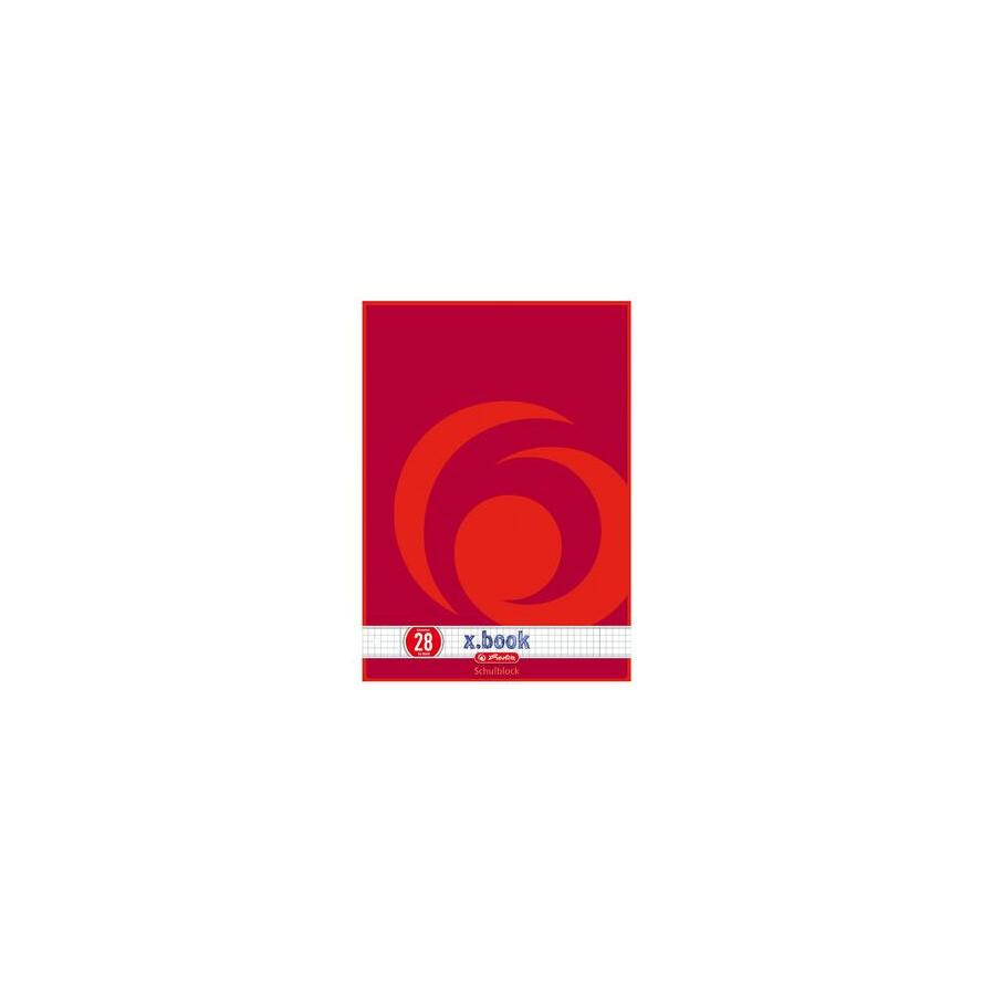 Herlitz 216283 50 lapos A4 Négyzetrácsos Füzet - Piros (216283)
