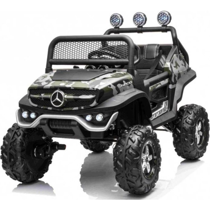 Ramiz Mercedes Benz Unimog Elektromos autó - Fekete (PA.JL199.CAMO)