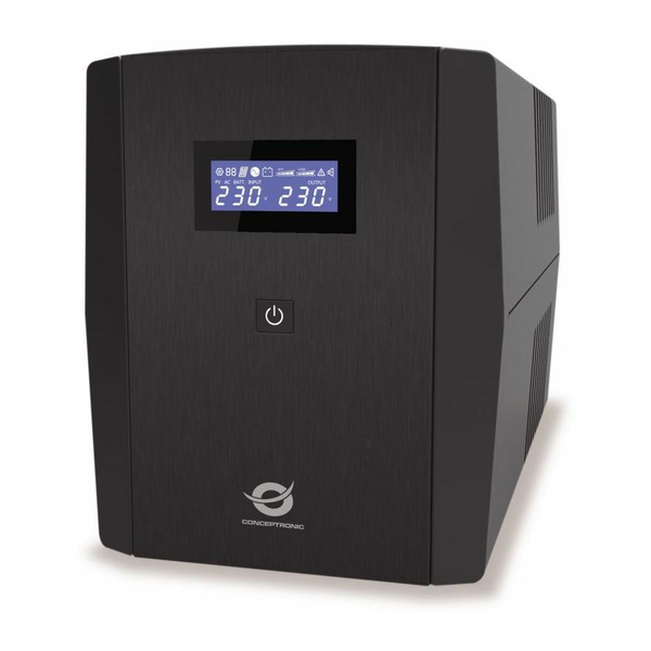 Conceptronic ZEUS08E UPS-enhed Interaktivt indgangsstik 1,5 kVA 900 W 6 AC stikkontakt(er)