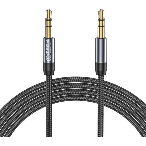 TECH-PROTECT ULTRABOOST AUX MINI JACK 3,5MM KABEL 150CM ČRN