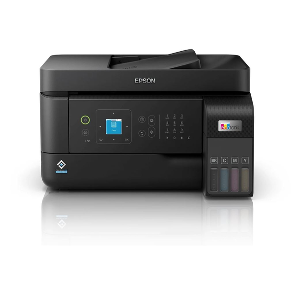 Мултифункционално мастиленоструйно цветно устройство CISS Epson L5590, Размер A4, 4 цвята, Максимална скорост 15 стр./мин. черно-бяло, Цветно 8 стр./мин., 1200x2400dpi, Подаване на хартия 100 листа + 30 листа ADF