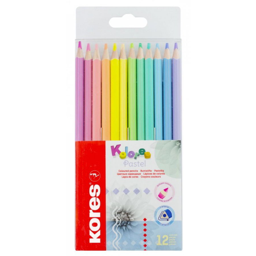 Kores Kolores Pastel Háromszögletű színes ceruza készlet (12 db / csomag) (93311)