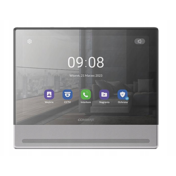 Commax CDV-1004QT NEO SILVER COMMAX Monitor głośnomówiący 10 cali 230 VAC