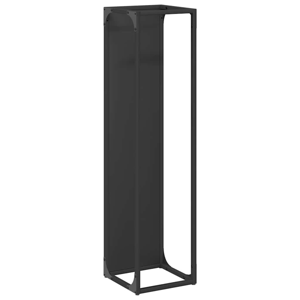 fekete hidegen hengerelt acél tűzifatároló 25x25x100 cm
