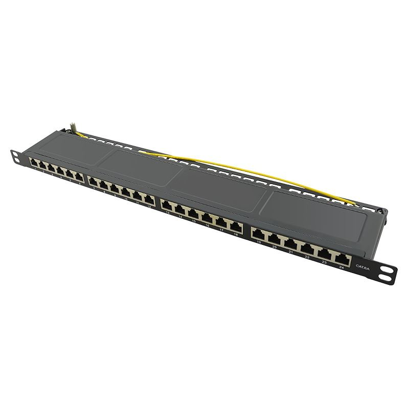 Logilink Cat.6A Patch Panel 24-port STP fekete (NP0063) (NP0063)