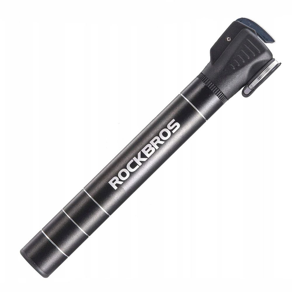 RockBros Mała pompka rowerowa 7 bar aluminium dł. 17cm - czarna