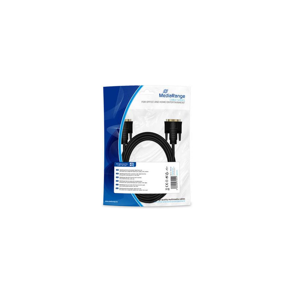 MediaRange DVI Anschlusskabel 2x DIV (24+1-polig) 2m schwarz (MRCS129)