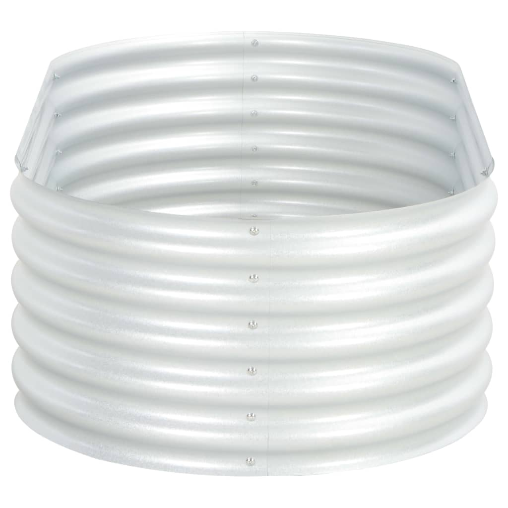 ezüstszínű horganyzott acél kerti magaságyás 160 x 80 x 44 cm (45519)