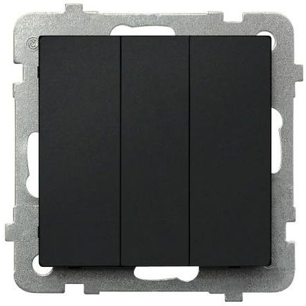  Ospel Łącznik potrójny Sonata 10AX IP20 czarny metalik (ŁP-13R/m/33)