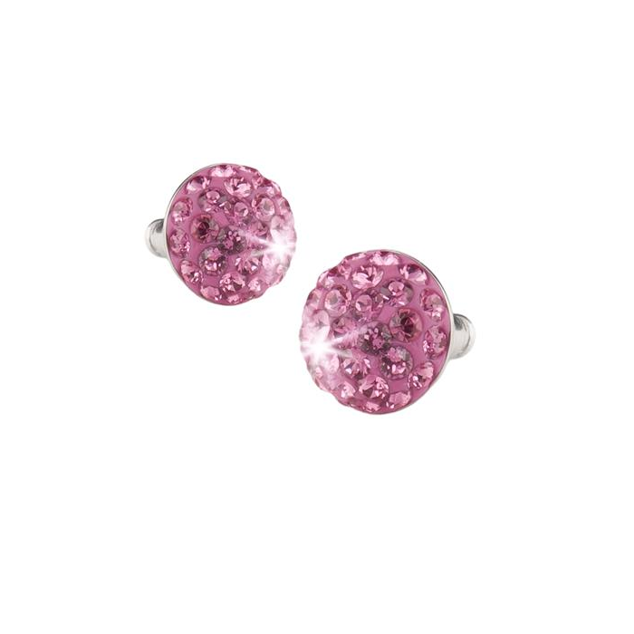 Art Crystella Fülbevaló félgömb rózsaszín SWAROVSKI® kristállyal (1800XFG007)