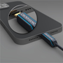 Clicktronic кабел, HDM/USB C, PVC, 4K/60Hz, 3m, син