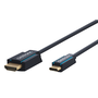 Clicktronic кабел, HDM/USB C, PVC, 4K/60Hz, 3m, син