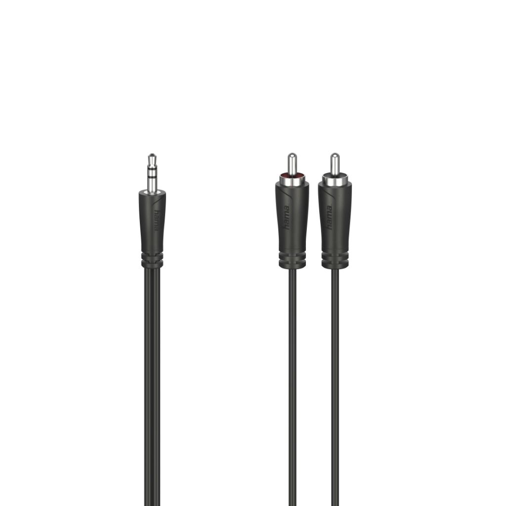Hama 00205111 audio kábel 3 M 3.5mm 2 x RCA Fekete (hama205111)