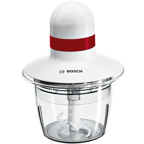 Bosch MMRP1000 tritaverdure elettrico 0,8 L 400 W Rosso, Trasparente, Bianco