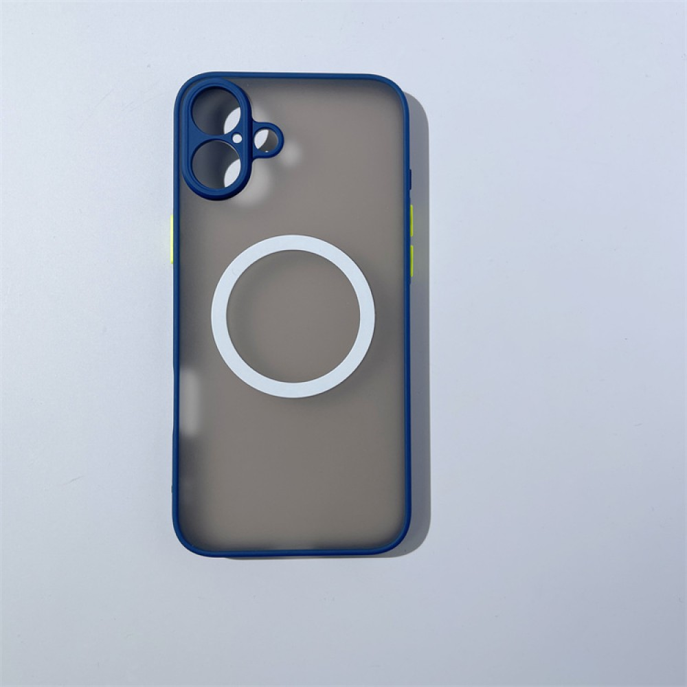 iPhone 16 Plus mágneses műanyag tok, kék-zöld (CEL-MATTMIPH16P-BLG)