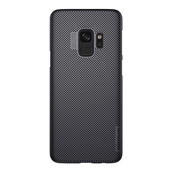 NILLKIN AIR műanyag telefonvédő (gumírozott, lyukacsos) FEKETE [Samsung Galaxy S9 (SM-G960)] (5996457753222)
