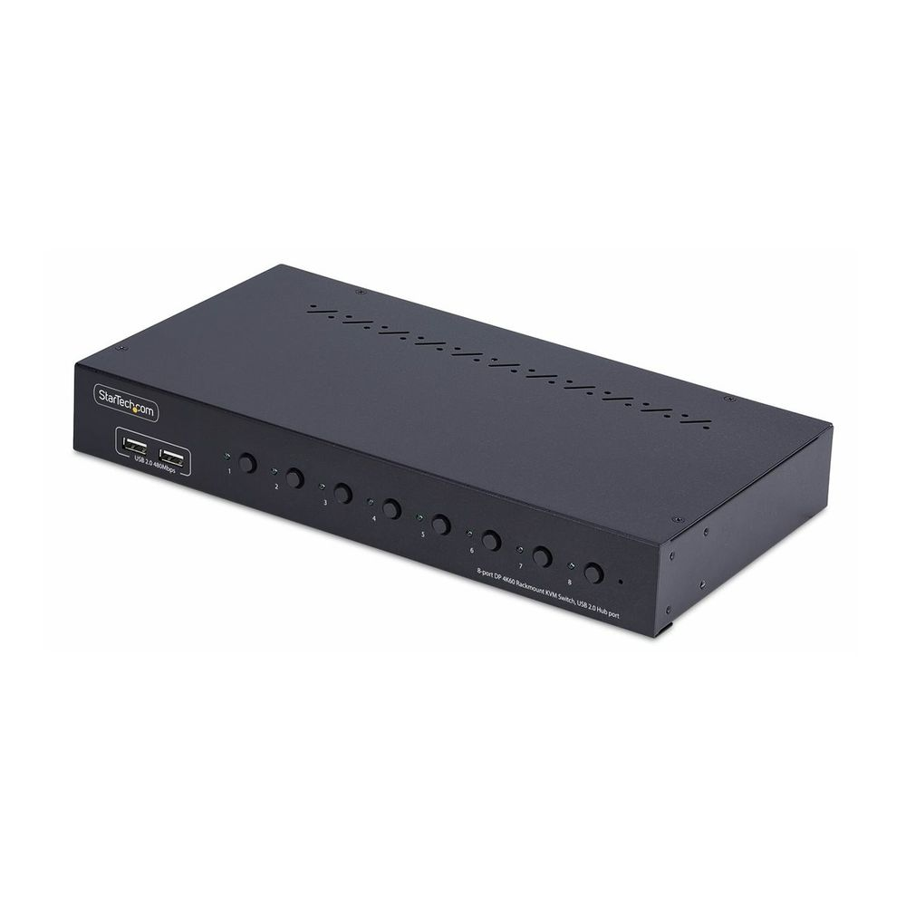 StarTech.com R8AD122-KVM-SWITCH KVM prepínač Inštalácia do Racku Čierna