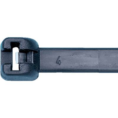 SWG 50223155 Kábelkötöző 186 mm 4.8 mm Fekete UV stabilizált, Fém nyelvvel 100 db (50223155)