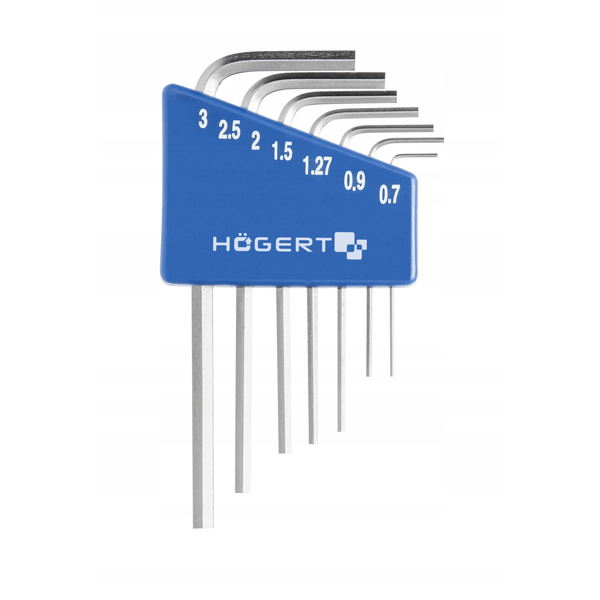 Högert Technik Klucze precyzyjne Hex 7 szt., 0.71-3.0 mm