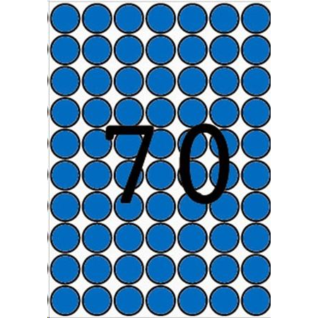 APLI 19 mm kör etikett, A5 hordozón, kék 560 darab (LCA12104) (LCA12104)