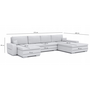 TORONTO kinyitható sarokkanapé, 310x200 cm, jobbos, szín - hamuszürke / fehér