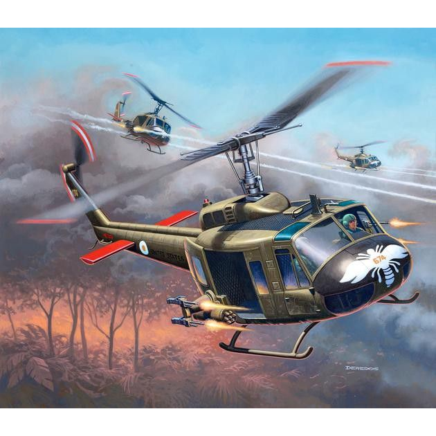 Revell Bell UH-1H Gunship 1:100 makett helikopter (04983) (04983)