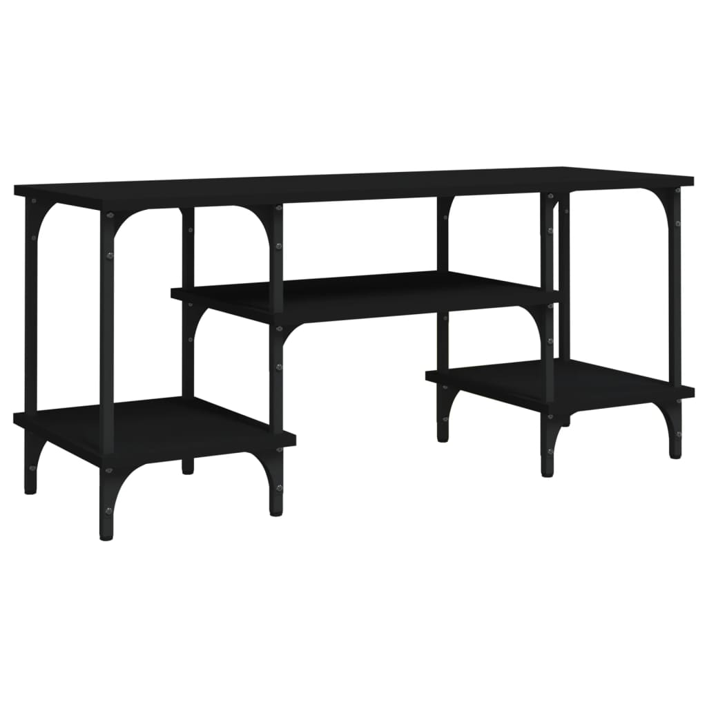 fekete szerelt fa TV-szekrény 102x35x45,5 cm (826330)