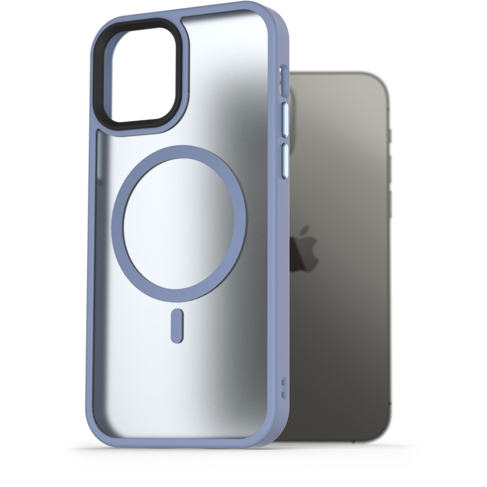 AlzaGuard Matte Case iPhone 12/12 Pro MagSafe világoskék tok (AGD-PCMM28SL)