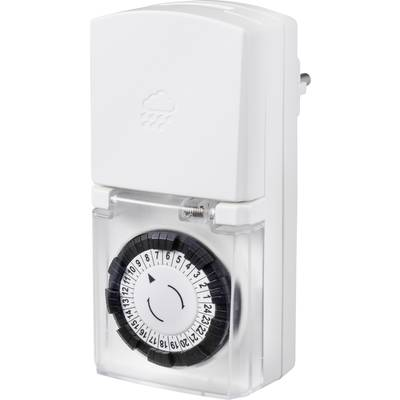 Sygonix Dugalj időzítő Analóg Napi program 3680 W IP44 (SY-5042670)