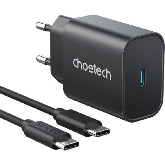 Choetech Quick Charger 25W for Samsung + USB-C 1m Cable (PD6003-CC)