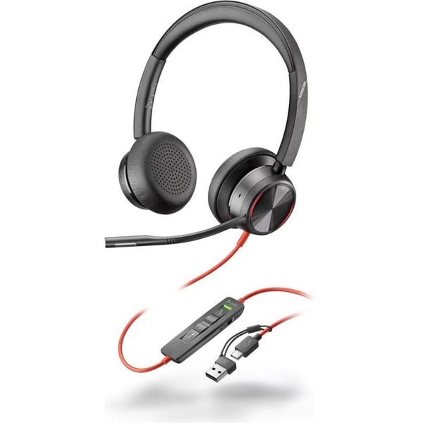 HP Poly Blackwire C8225-M стерео слушалки с USB-C/A