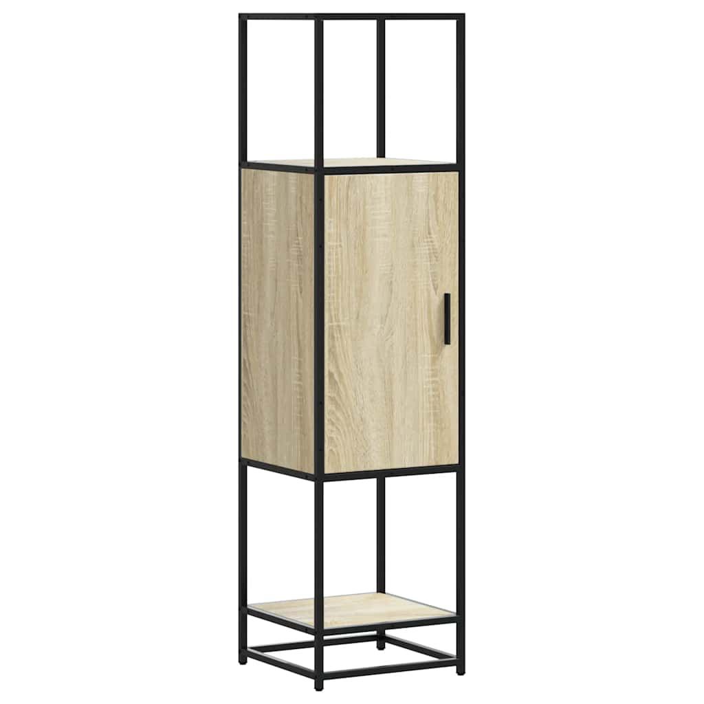 Highboard sonoma tölgy 35,5x35x139 cm gépelt fa és fém (849035)