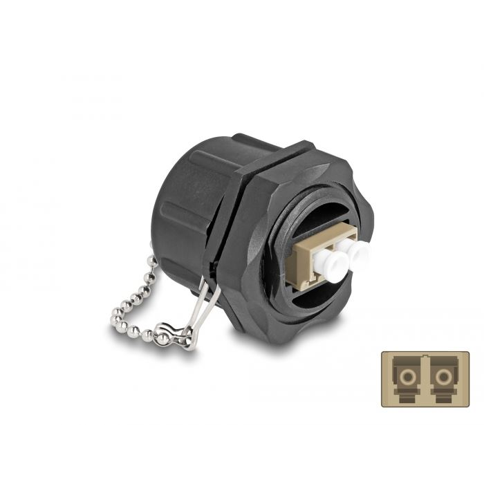 Delock optikai szálas beépített csatlakozó LC Duplex - LC Duplex (87885) (del87885)