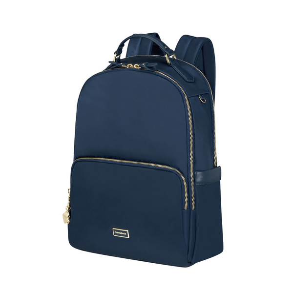 Rucsac pentru laptop model Karissa Biz 2.0, Samsonite, Poliester reciclat, 14,1", Bleumarin