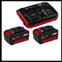 Masina electrica de tuns gazonul pe acumulator Einhell PXC RASARRO, cu 2 acumulatori inclusi Li-Ion 18V 4 Ah, incarcator rapid, latime taiere 38 cm, inaltime taiere 25-75 mm, sac 45l