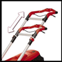 Masina electrica de tuns gazonul pe acumulator Einhell PXC RASARRO, cu 2 acumulatori inclusi Li-Ion 18V 4 Ah, incarcator rapid, latime taiere 38 cm, inaltime taiere 25-75 mm, sac 45l