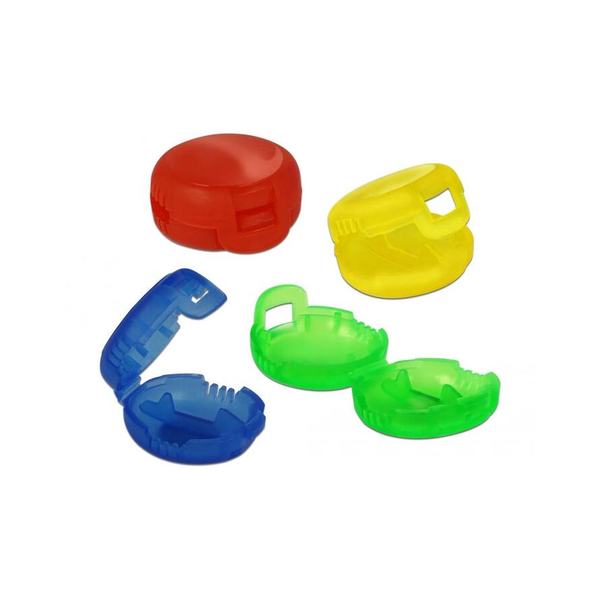 Опаковка с органайзери за кабели, Delock, 4 броя, многоцветни