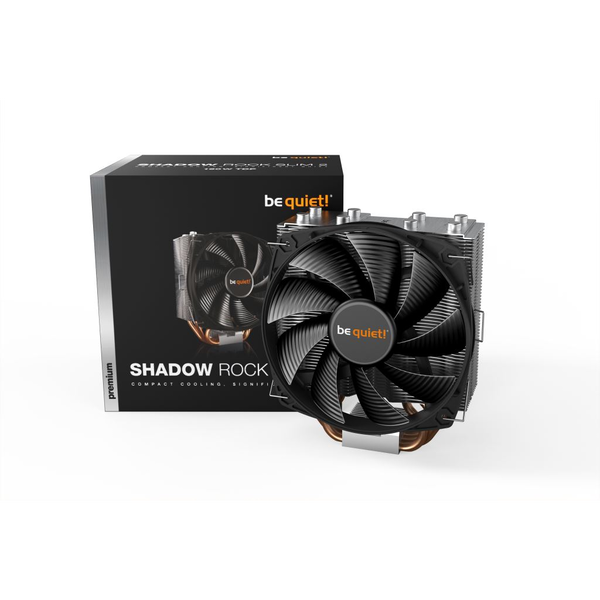 be quiet! SHADOW ROCK SLIM 2 Processor Koeler 13,5 cm Aluminium, Zwart, Koper 1 stuk(s)