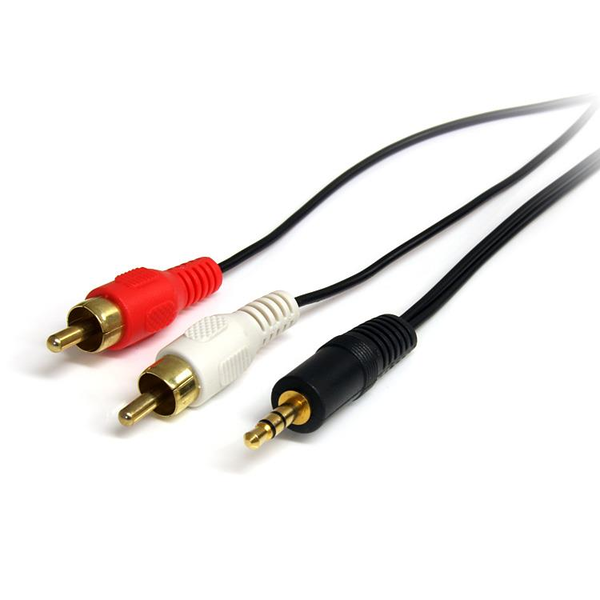 StarTech.com 0.92m, 3.5mm/2xRCA, M/M audio kábel 0,92 M Fekete