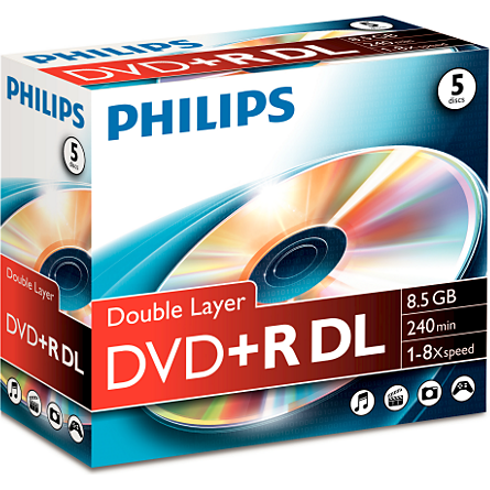 MED Philips DVD+R85 8,5Gb 8x