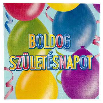 Festa Boldog születésnapot feliratos szalvéta - 20 db-os (446126-R) (446126-R)