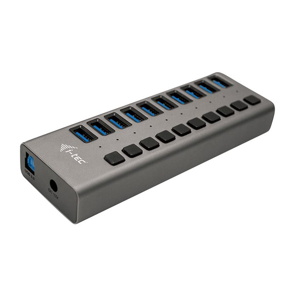 i-tec Charging USB 3.0 Hub 10 port + Power Adapter 48 W fekete (U3CHARGEHUB10)