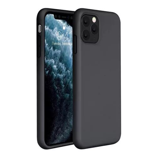 Wooze Liquid Silica Gel iPhone 16 szilikon tok fekete (ZONETS6578) (ZONETS6578)