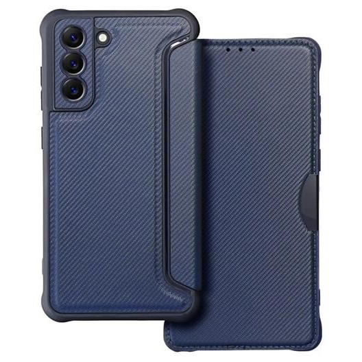 Gigapack Samsung Galaxy S21 FE (SM-G990) karbon mintás fliptok sötétkék (GP-129190) (GP-129190)