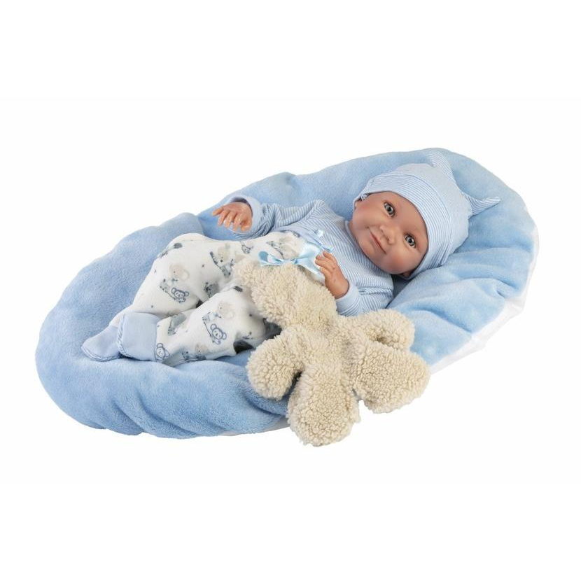 Llorens 73807 New Born Boy - valósághű babababa teljesen vinyl testtel - 40 cm (8426265738076)
